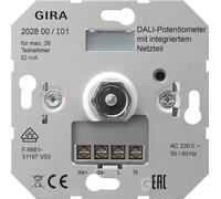 GIRA 202800 Régulateur d'atténuation et interrupteur intégré en métal avec variateur et interrupteur intégré, rotatif, métallique, CE, 230 V