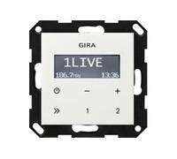 Gira Radio encastrable 228403 UP-Radio RDS ST55 sans haut-parleur Blanc brillant
