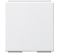 Gira 264503 Couvercle aveugle uni Couvercle Modular-Jack double 30° + champ d'inscription Système 55 blanc pur