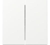 Bascule 2x blanc pur mat - Plaque de recouvrement pour interrupteur/bouton 329527