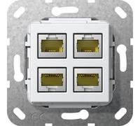 Gira 4-Port Cat 6A RJ45 Prise Modulaire Unité De Base 10GB - 569903