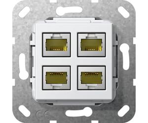 Gira 4-Port Cat 6A RJ45 Prise Modulaire Unité De Base 10GB - 569903