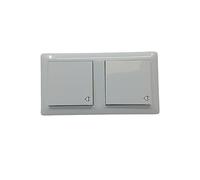 GIRA 415803 Prise double avec cadre et couvercle à charnière IP44