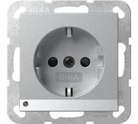 GIRA 417026 Prise SCHUKO 16 A 250 V ~ avec lampe d'orientation LED et système d'obturation 55, aluminium