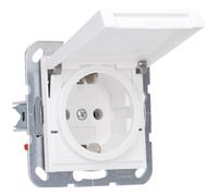 GIRA 445427 System 55 Prise Schuko avec clapet Blanc satiné