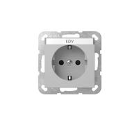 GIRA 4462015 Prise SCHUKO 16 A 250 V ~ Champ d'inscription, obturateur, système 55, gris mat