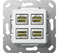 GIRA 4847737 Type de prise : 4 x RJ-45