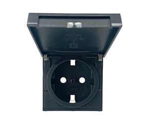 GIRA 492228 Cache pour prise Schuko avec clapet Anthracite