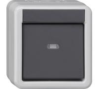 Gira 515130 Bouton-poussoir BA simple 1 point WG apparent gris