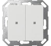 Gira 517327 Bouton-poussoir KNX 2f Système 55 rw m bascule, Bouton + interrupteur, Blanc