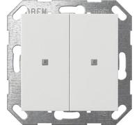 Gira 517327 Bouton-poussoir KNX 2f Système 55 rw m bascule, Bouton + interrupteur, Blanc