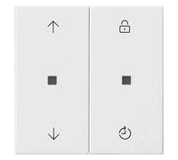 Gira 549203 eNet Funk Bedienaufsatz Memory Pfeilsymbole, System 55, reinweiß glänzend