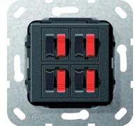 Gira Prise haut-parleur 569410 avec 4 inserts Noir mat