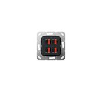 Gira Prise haut-parleur 569410 avec 4 inserts Noir mat