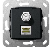 GIRA 569710. type de prise : RJ-45. couleur du produit : noir (569710)