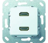 GIRA Anneau de support HDMI 2f rws glz