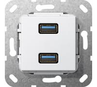 GIRA Anneau de support USB 2f rws glz