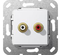 Gira Audio Rca Soudure Connexion Base Insert Blanc - 563203