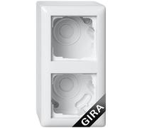 GIRA Boîtier AP 2f + Cadre 106203 Standard 55 Rweiß Standard 55 Boîtier en saillie 4010337076773
