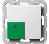 GIRA Bouton-poussoir d'arrêt Système 55 blanc pur