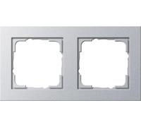 GIRA Cadre 2p. alu laqué E2 Kst f.GEB-K