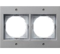 Gira cadre de finition double aluminium TX44 021265
