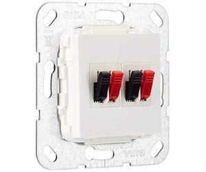 GIRA Connecteur haut-parleur 569303 2 voies Blanc pur