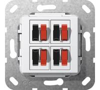 GIRA Connexion haut-parleur quadruple 569403 Insert blanc pur 569403 (569403)