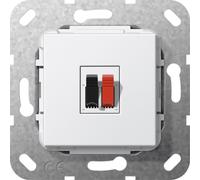 GIRA Connexion haut-parleur simple 569203 Insert blanc pur 569203 (569203)