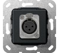 Gira D-Series Prise XLR Élément De Base Noir Mat - 566710