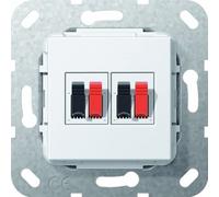 Gira Doublé Haut-Parleur Connexion Base Insert Pur Blanc - 569303