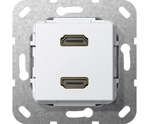 Gira Dual Hdmi Breakout Câble Élément De Base Blanc - 567203