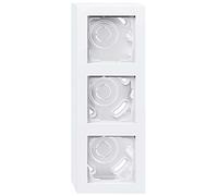 Gira E2 106329 Boîtier pour montage encastré 3 F avec cadre Blanc pur GIRA