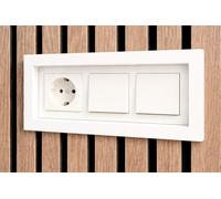 Gira E2/System 55 Panneaux acoustiques 1/2/3 voies (blanc crème, cadre 3 compartiments)