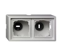 Gira Gira Boîtier en saillie 2 fois blanc pur brillant 0062112 Quantité:1