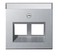 Gira Gira Cache Modular Jack 30° 2 places alu 264026 Quantité:1