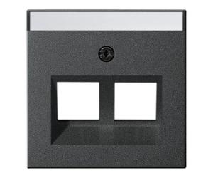 Gira Gira Cache Modular Jack 30° 2x anthracite 264028 Quantité:1