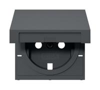 Gira Gira Cache prise de courant avec terre KD Anthracite 492228 Quantité:1