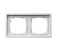 Gira 0212112 Cadre de finition "F100" double Blanc Brillant