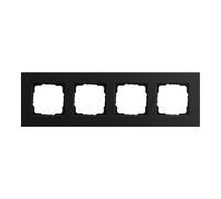 Gira Gira Cadre de finition 4 fois aluminium noir 0214126 Quantité:1