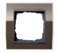 Gira Gira Cadre de recouvrement 1 poste transparent brun 0211768 Quantité:1