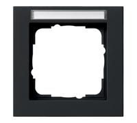 Gira Gira Cadre de recouvrement 1f noir avec champ d’étiquetage 109109 Quantité:1