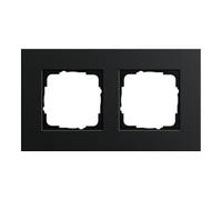 Gira Gira Cadre de recouvrement 2 fois aluminium noir 0212126 Quantité:1