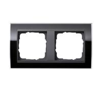 Gira Gira Cadre de recouvrement 2 postes transparent noir 0212738 Quantité:1