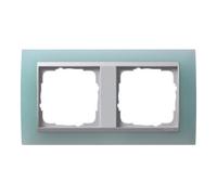 Gira Gira Cadre de recouvrement 2f. opaque menthe avec alu.ZL, Event 021251 Quantité:1