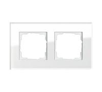 Gira Gira Cadre de recouvrement 2f. verre blanc Esprit 021212 Quantité:1