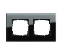 Gira Gira Cadre de recouvrement 2f. verre noir Esprit 021205 Quantité:1
