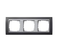 Gira Gira Cadre de recouvrement 3f. anthracite avec alu. ZL, Event 021381 Quantité:1