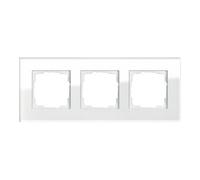 Gira Gira Cadre de recouvrement 3f. verre blanc 021312 Quantité:1