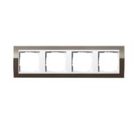 Gira Gira Cadre de recouvrement 4 fois transparent brun 0214763 Quantité:1